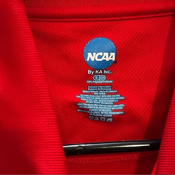 Ohio State Buckeyes NCAA Red & Gray Short Sleeve Polo Shirt Size Small - Picture 3 of 4